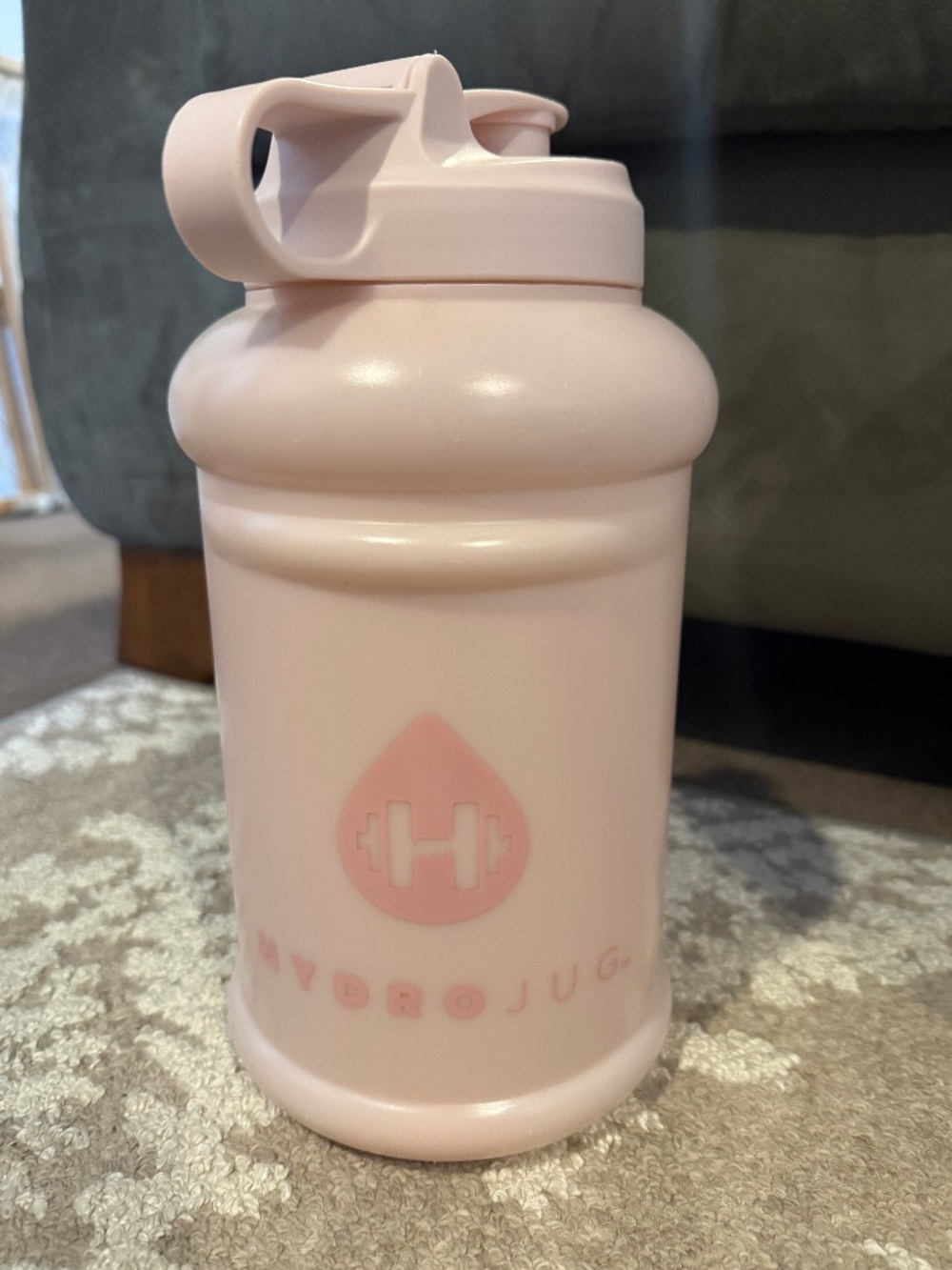 Pink Plastic HydroJug with Leopard Sleeve